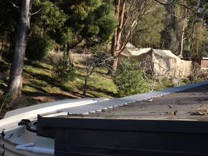 Gutter guard almost installed (patience was never one of my strong points ;) ) on the small extension roof