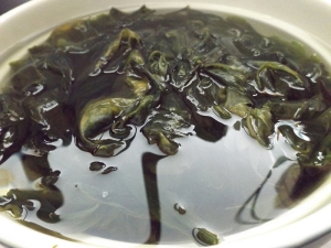 It might look like something from the black lagoon, but wakame seaweed is delicious and makes a really wonderful addition to any Japanese meal